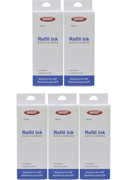 Epson L605 L655 L1455 Uyumlu Siyah Mürekkep 140 ml 5'li Set fırsatları