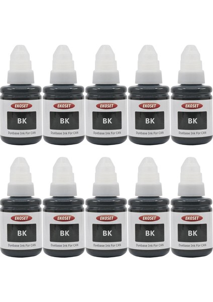 Canon G3400 G3410 G3411 G3415 Uyumlu Siyah Mürekkep 135 ml 10 Adet
