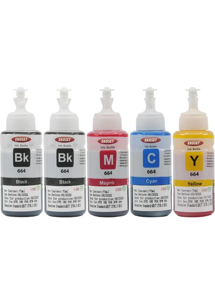 L486 L455 L550 L565 Uyumlu Mürekkep Renkli 70 ml 5 Adet