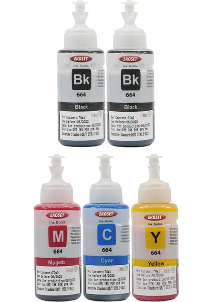 L486 L455 L550 L565 Uyumlu Mürekkep Renkli 70 ml 5 Adet modelleri