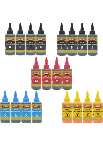 L300 L310 L355 L365 L382 L386 Uyumlu Mürekkep Renkli 100 ml 20li Set