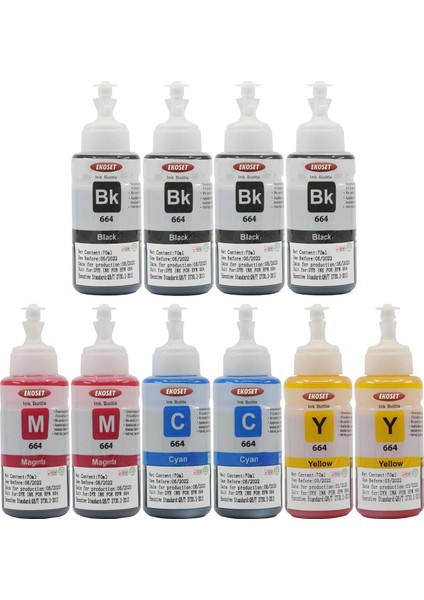 L3050 L3060 L3070 L1300 Uyumlu Mürekkep Renkli 70 ml 10 Adet