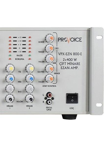 VPX-EZN-800E 2x400 Watt Efektli Ezan Mikser Amplifikatörü