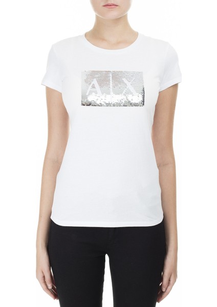 Baskılı Slim Fit Bisiklet Yaka Kadın T-Shirt 8Nytdl Yj73Z 6110