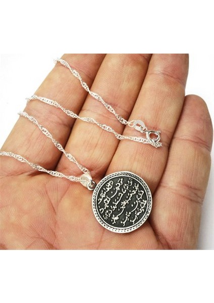 Nazar Duası Bayan Gümüş Kolye Zincir