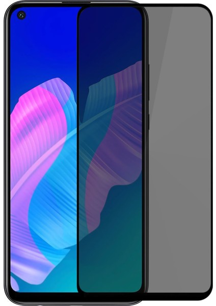 Huawei P 40 Lite E Gizlilik Korumalı Cam Ekran Koruyucu Siyah