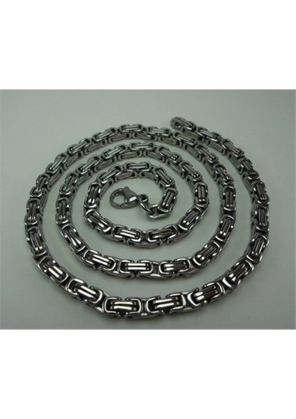 Erkek Çelik Kral Zincir Kolye Bileklik Set