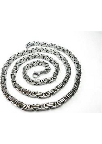 Erkek Çelik Kral Zincir Kolye Ince Model 4,5mm fırsatları