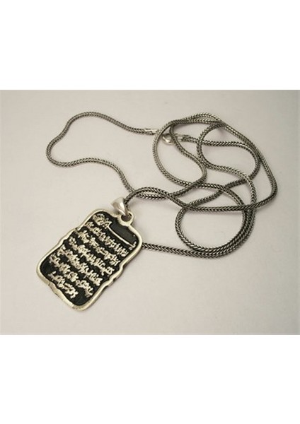 Ayetel Kürsi Erkek Gümüş Kolye Zincir modelleri