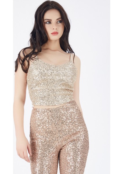 Astarlı Croptop Askili BUSTIYER_BUS32491 Bej modelleri