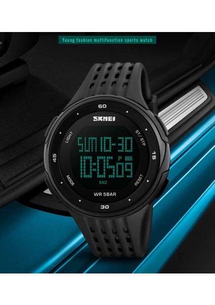 Unisex Kol Saati Pilli Fonksiyonlar Siyah Silikon Kasa Suya Dayanıklı fiyatları