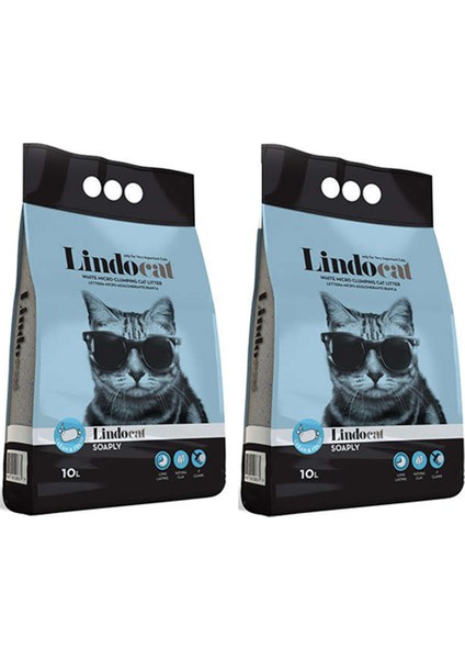 Cat Sabunlu Kalın Taneli Kedi Kumu 10 Lt x 2 Adet