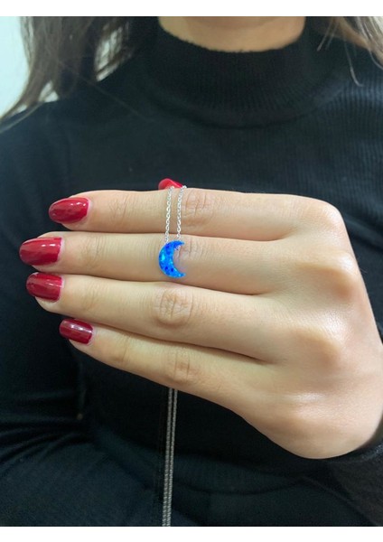 Ay Opal 925 Ayar Gümüş Kolye fırsatları