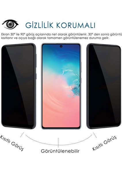 Samsung Galaxy NOTE10 Lite Gizlilik Korumalı Cam Ekran Koruyucu fiyatları