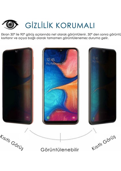Samsung Galaxy A70 Gizlilik Korumalı Cam Ekran Koruyucu fiyatları