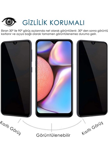 Samsung Galaxy A10S Gizlilik Korumalı Cam Ekran Koruyucu fiyatları