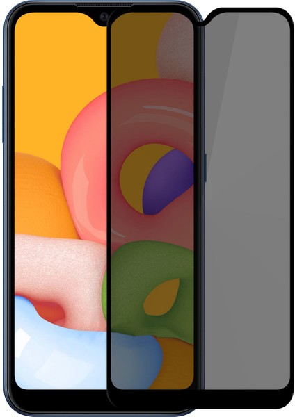 Samsung Galaxy A01 Gizlilik Korumalı Cam Ekran Koruyucu