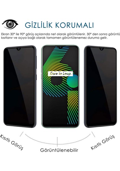 Realme 6i Gizlilik Korumalı Cam Ekran Koruyucu fiyatları