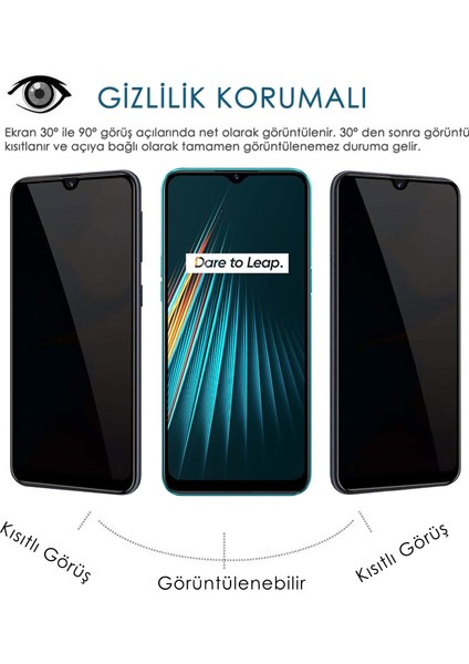 Realme 5i Gizlilik Korumalı Cam Ekran Koruyucu fiyatları