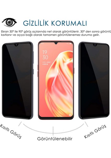 Oppo Ax7 Gizlilik Korumalı Cam Ekran Koruyucu fiyatları