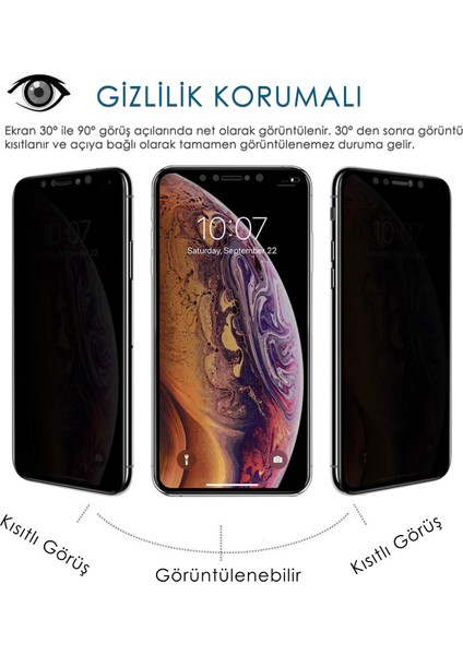 Apple iPhone Xs Max Gizlilik Korumalı Cam Ekran Koruyucu fiyatları