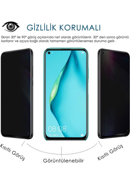 Huawei P 40 Lite Gizlilik Korumalı Cam Ekran Koruyucu fiyatları