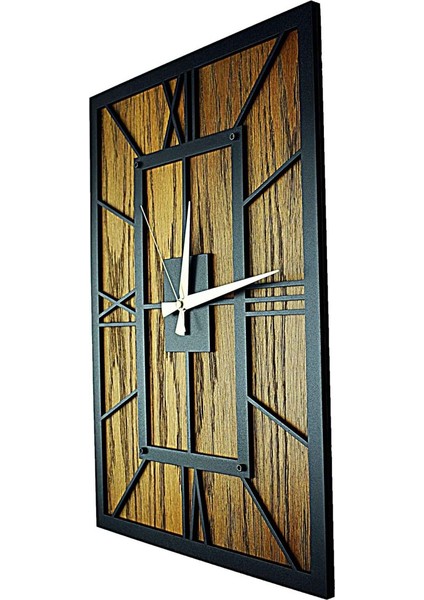 KAYRA TASARIM AHŞAP DUVAR SAATİ MASİF DİK 90cm