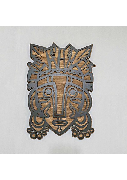 TASARIM AHŞAP MASK TABLO(50x130cm)