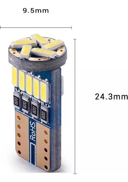 T10 LED Ampül Park LED Plaka LED Tavan LED Beyaz 2 Adet