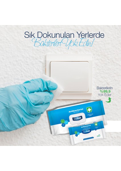 Deep Fresh Antibakteriyel Islak Mendil 3 x 100 Yaprak