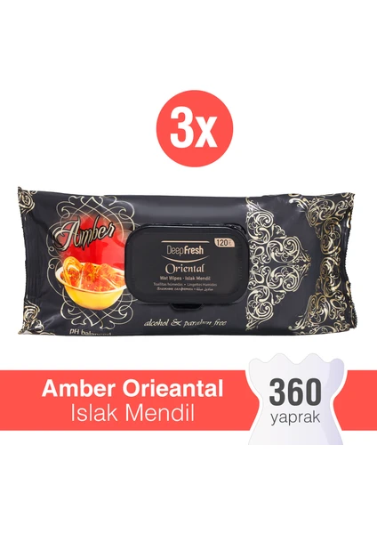 Deep Fresh Oriental Islak Mendil Amber 3 x 120 Yaprak