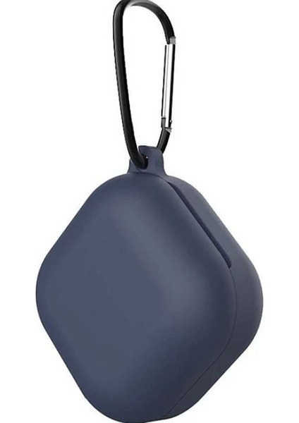 Samsung Galaxy Buds Live Kılıf Smooth Matte Tpu Çengelli Lacivert