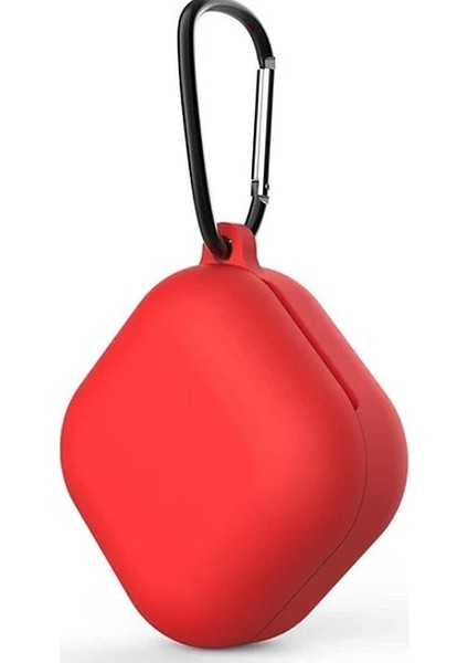Samsung Galaxy Buds Live Kılıf Smooth Matte Tpu Çengelli Kırmızı