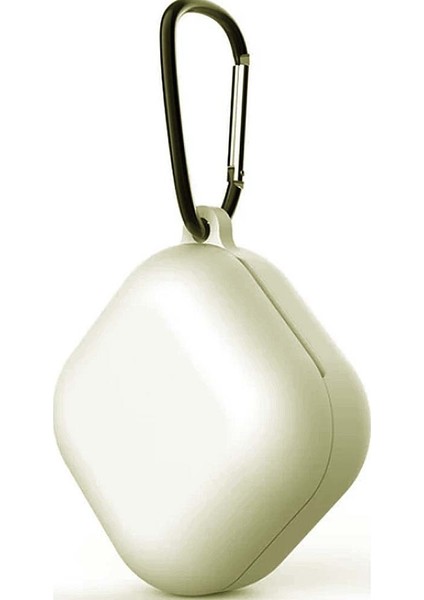 Samsung Galaxy Buds Live Kılıf Smooth Matte Tpu Çengelli Gri