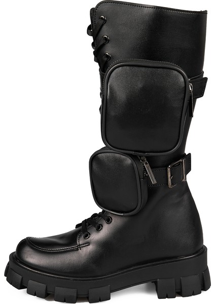 Kadın Yan Tarafından Gerçek Çantalı Fermuarlı Çizme Es000224Scc fiyatları