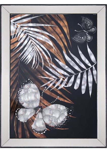 Turuncu Yaprak Kelebek Tablo 60X80CM