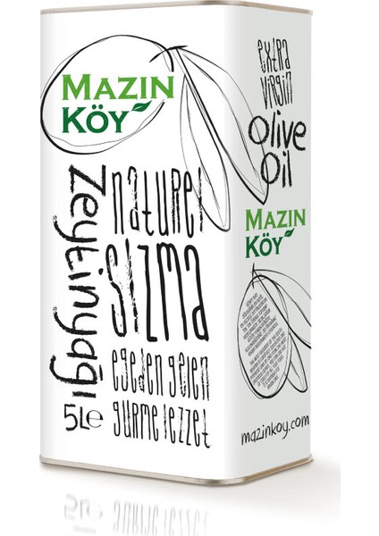 Erken Hasat Soguk Sıkım Tek Bahçe Mazınköy Zeytinyağı 5 Lt