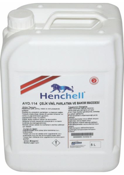 Çelik Vinil Parlatma ve Bakım Maddesi 5 Lt