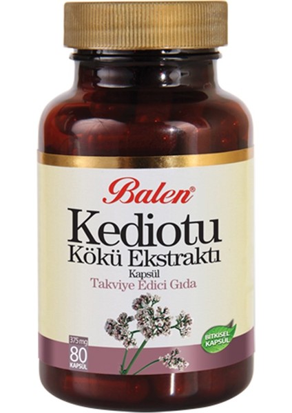 Kedi Otu Kökü Ekstraktı Kapsül 375 Mg 80 Kapsül