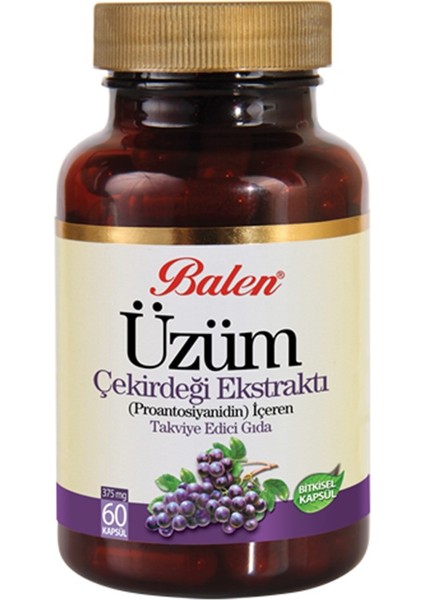 Üzüm Çekirdeği Ekstraktı 375 Mg 60 Kapsül