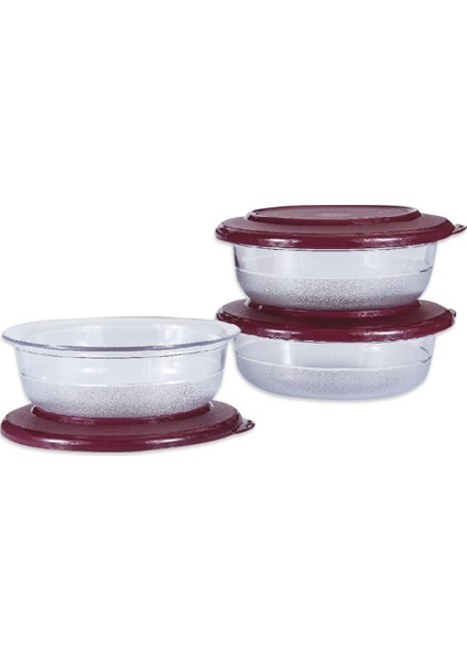 Kristalin Kase ( 3 x 275 ml ) Bordo Kapak
