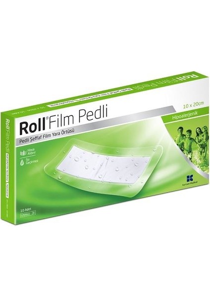 Film Pedli 10X20 cm Steril Pedli Film Yara Örtüsü 1 Adet Su Geçirmez