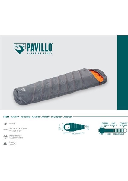 Pavillo Hiberhide 5 (3-8 C) Uyku Tulumu
