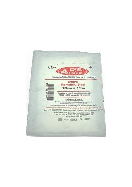 Damla Steril Pamuklu Ped 10CMX15CM 1 Adet