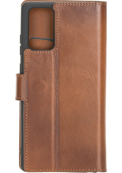 Wallet Case Deri Telefon Kılıfı Note 20 RST2EF Taba Rfıd