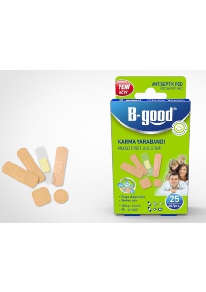 B-Good Karma 6 Çeşit ve Boy Yara Bandı 25 Adet