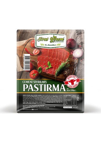 Çemeni Sıyrılmış Pastırma 100 gr