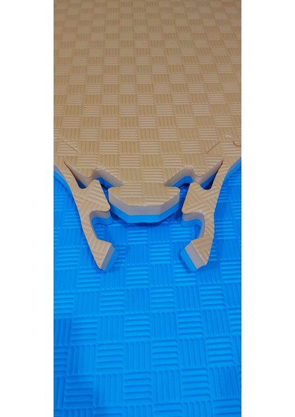 Kıvrak 100X100 cm 26 mm Tatami Minderi Turuncu-Mavi
