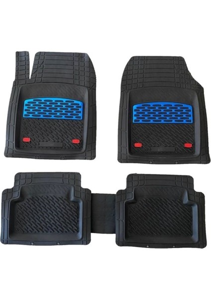 Fiat Punto Izline Uyumlu Universal Derin Havuzlu Paspas Krom Mavi