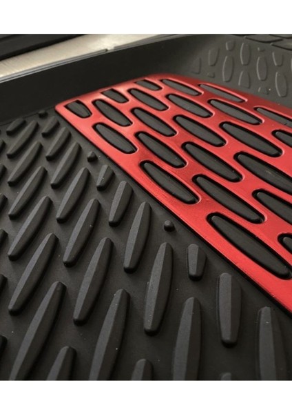 Mercedes A Serisi W176 Uyumlu Universal Derin Havuzlu Paspas Krom Kırmızı modelleri